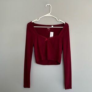 PacSun | PacCares Candy Cane Lace Long Sleeve Top